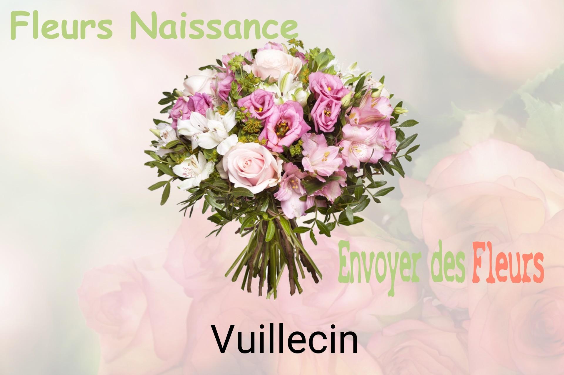 Bouquet de fleurs de naissance livré à Vuillecin